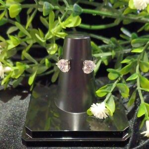 Open Heart Moissanite Sterling Silver Ring Sz 7